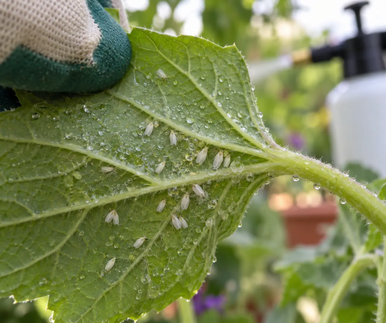 Mouche blanche : le savon noir agit seulement si vous traitez le revers des feuilles